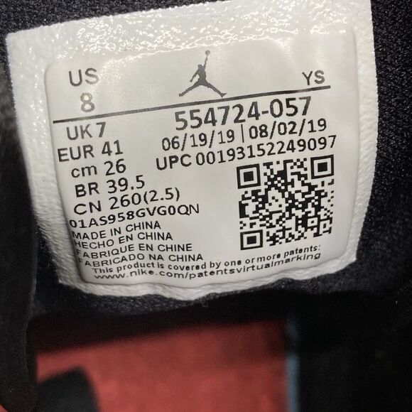 Nike Air Jordan 1 Mid Johnny Kilroy Mens Size 8 Shoes Black Silver 554724 057 main image 9